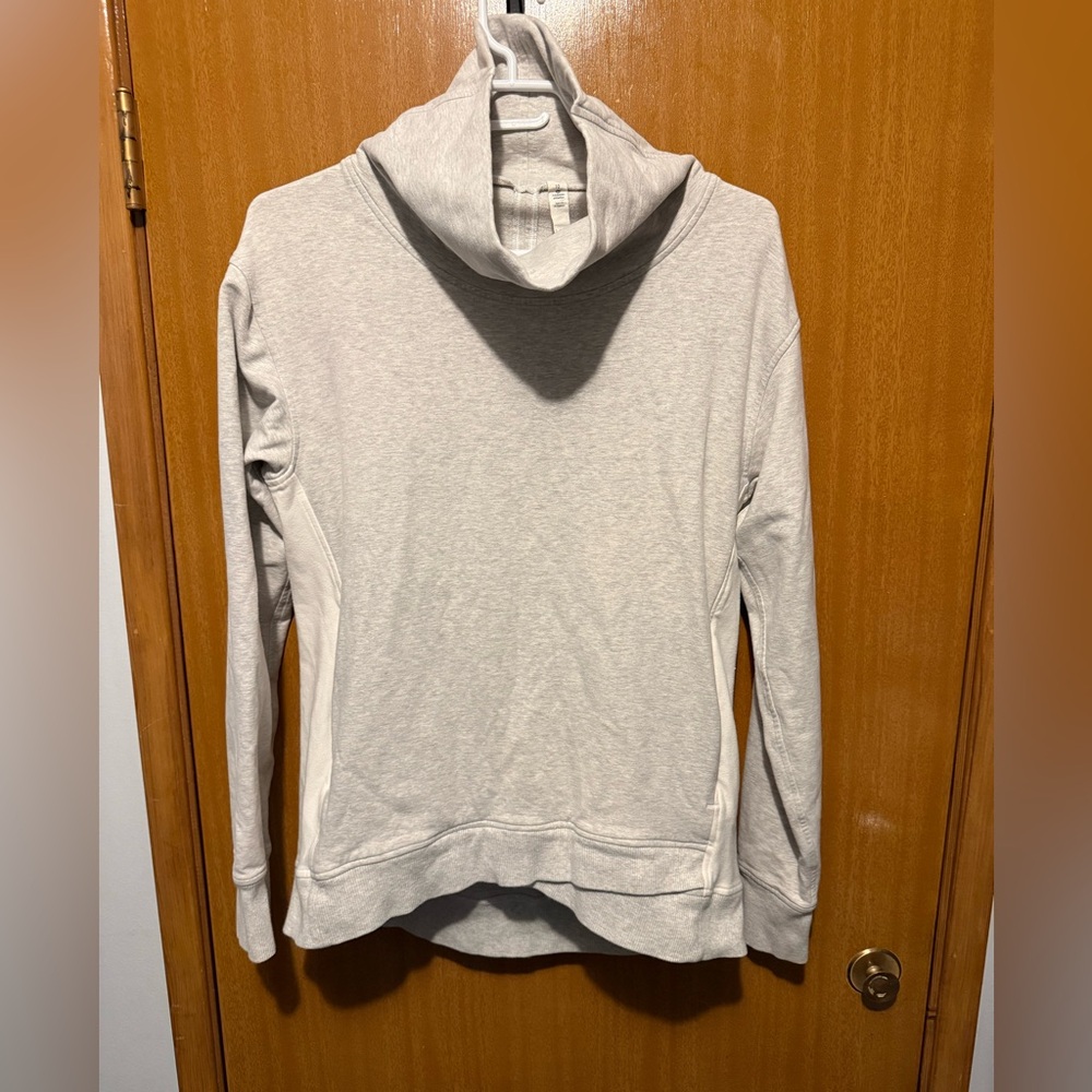 Lululemon Athletica Light Gray Cowl Neck Sweater